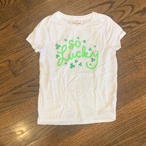 Cat & Jack Kids' Tee with Green 'So Lucky' Design